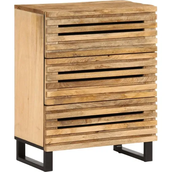 vidaXL Skænk 60x34x75 cm massivt ru mangotræ