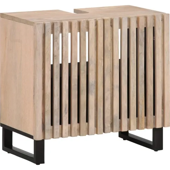 vidaXL Underskab til vask 62x34x58 cm i massivt mangotræ