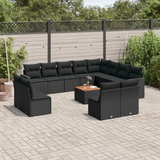 SofaSet Til Haven 13 Dele, Polyrattan, Beige/Creme
