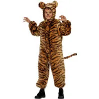 Plys Tiger Børnekostume (Overalls)