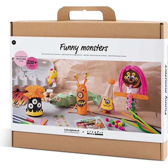 Krea-Monster Maxi DIY-sæt – Sjove monstre