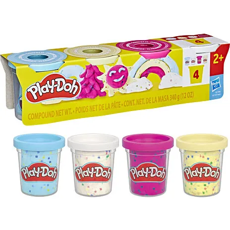 Play-Doh Konfetti modellervoks, 4 stk.