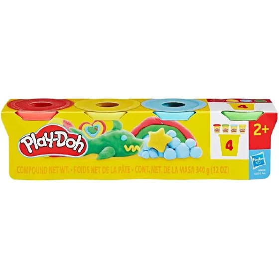 Play-Doh 4-pak (4×85 g) – Klassisk modellervoks