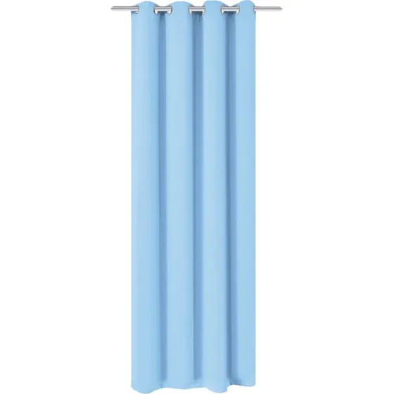 vidaXL Mørklægningsgardin med Metalringe 270x245 cm Turkis