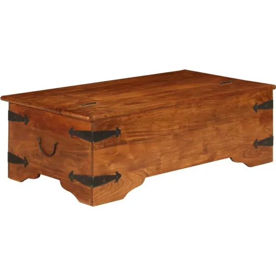 vidaXL Sofabord 110x55x35 cm massivt akacietræ, honningfinish