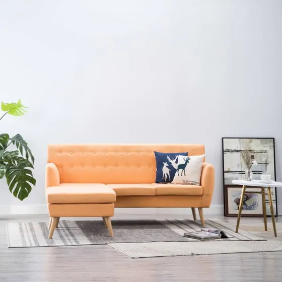 vidaXL L-formet sofa 171,5x138x81,5 cm orange