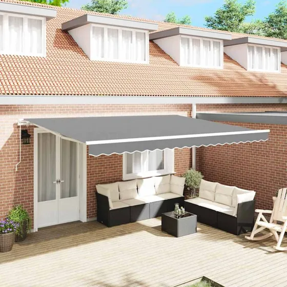 vidaXL Markiseramme Hvid 4x3 m Aluminium