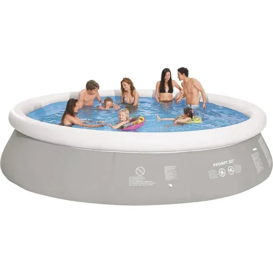 Jilong Rund Oppustelig Swimmingpool Grå 450 x 122 cm