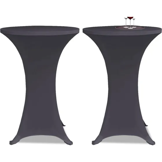 vidaXL Bordovertræk i stretch 2 stk. 70 cm antracitgrå