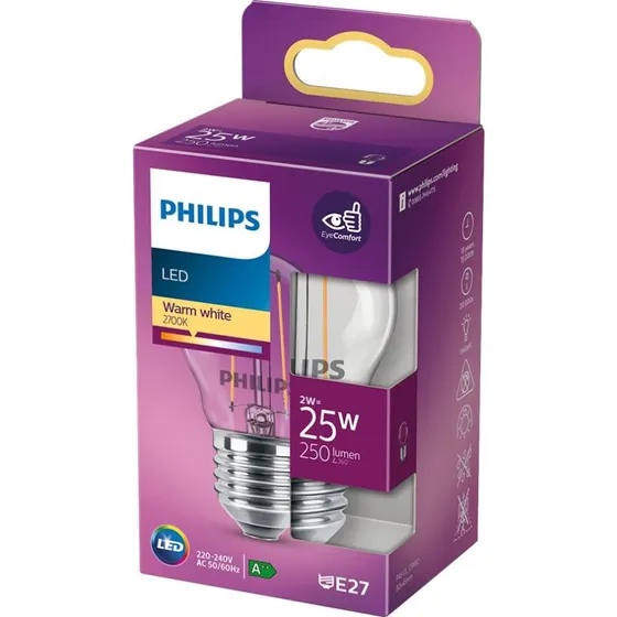 Philips LED Krone 2W E27 2700K 250lm