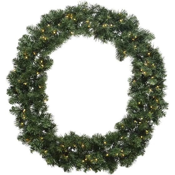 Everlands Adventskrans Imperial 25 x 25 cm Grøn MicroLED