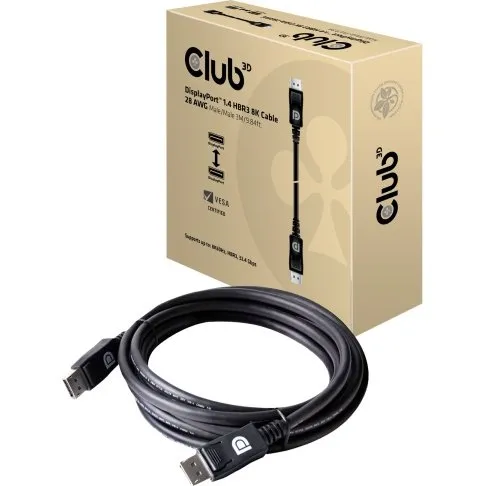 Club 3D CAC-1060 DisplayPort 1.4 3 m Sort