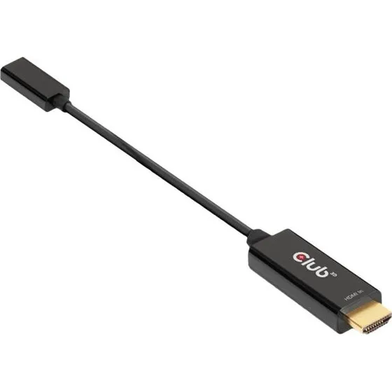 Club 3D CAC-1333 HDMI til USB-C Adapterkabel 22 cm, Sort, 4K60Hz