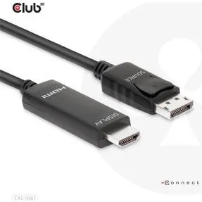 Club 3D CAC-1087 DisplayPort 1.4 til HDMI 3 m Sort