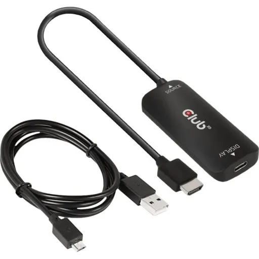 Club 3D HDMI til USB-C Videoadapter 26 cm, aktiv, sort