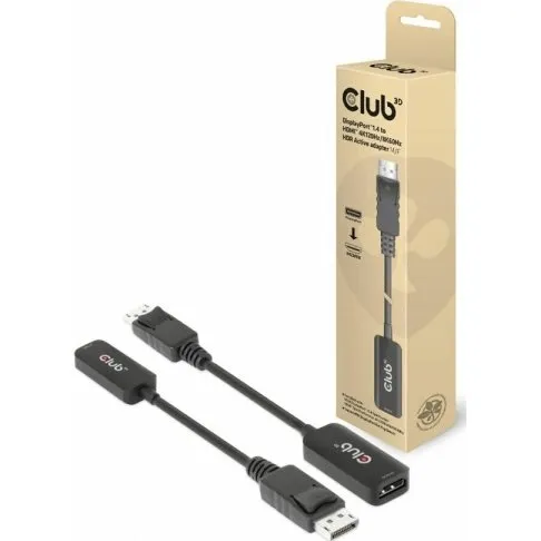 Club 3D DisplayPort til HDMI 10 cm, 4K120 Hz, 8K60 Hz, aktiv