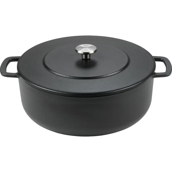Combekk Støbejernsgryde emaljeret, sort, 28 cm