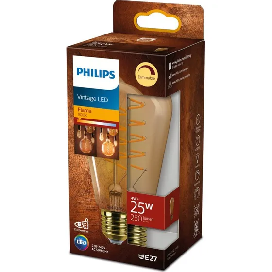 Philips LED Classic Spiral Filament 25W E27 guld dæmpbar