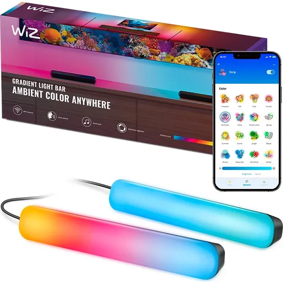 WiZ Gradient Light Bars (2-pak) – 30 cm, RGBIC, Smart WiFi
