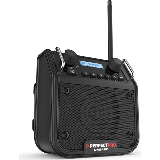 PerfectPro DABPRO Håndværkerradio, DAB+/FM/AUX/Bluetooth