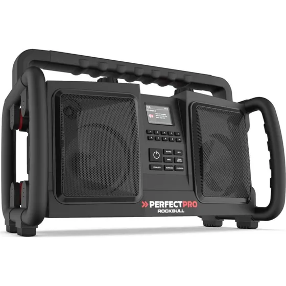 PerfectPro ROCKBULL Bærbar Radio, Sort, 20 timer batteri
