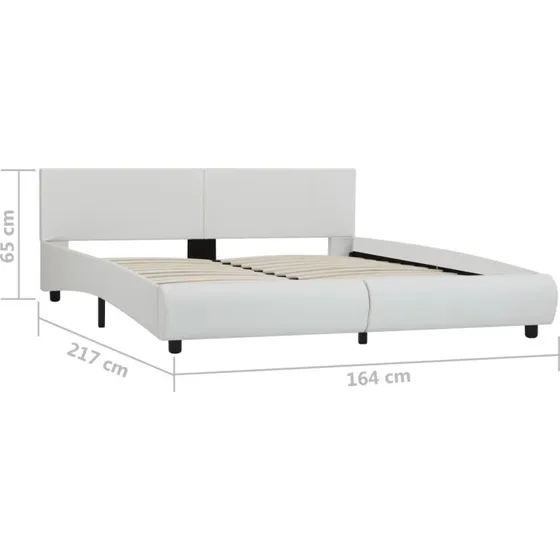 vidaXL Sengestel med LED 160x200 cm grå kunstlæder