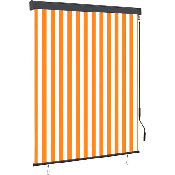 vidaXL Udendørs Rullegardin 140x250 cm Hvid og Orange