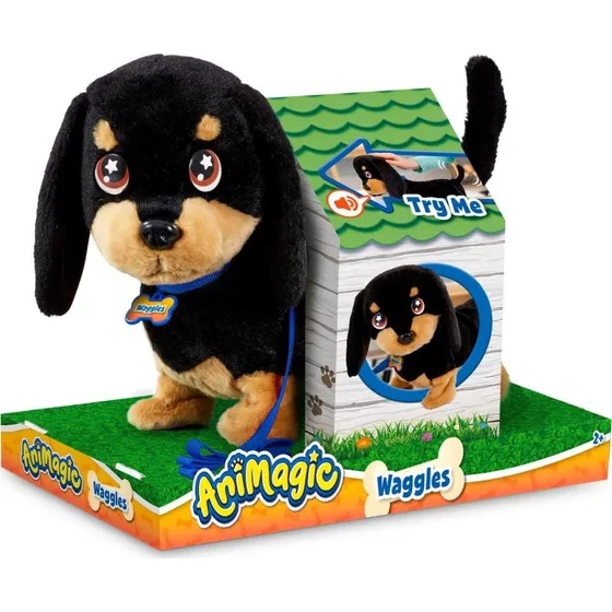 Animagic Waggles Interaktiv Hvalp, 23 cm, 2 år+