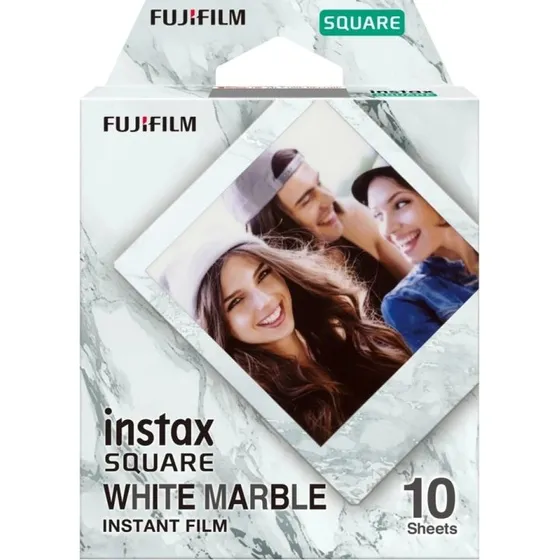 Fujifilm Instax Square Film 10 Skud, Hvid Marmor