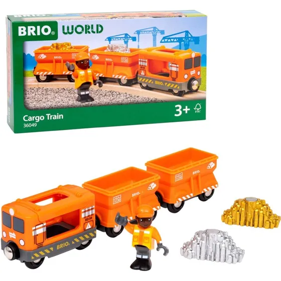 BRIO 36049 Fragttog (orange lokomotiv)