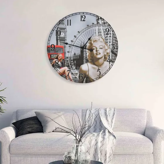 vidaXL Vægur Vintagestil 60 cm Flerfarvet