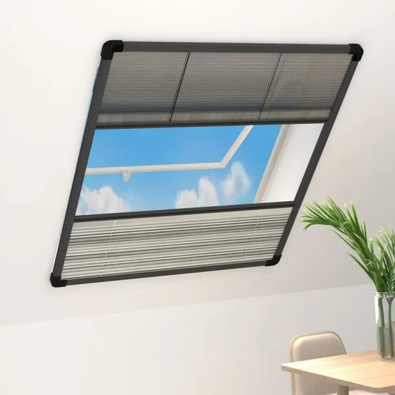 vidaXL Plisseret Insektnet 80x100 cm Antracitgrå med Afskygning