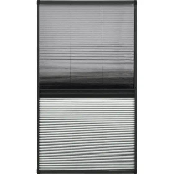 vidaXL Plisseret Insektnet 80x160 cm med Afskygning og Aluminiumsstel