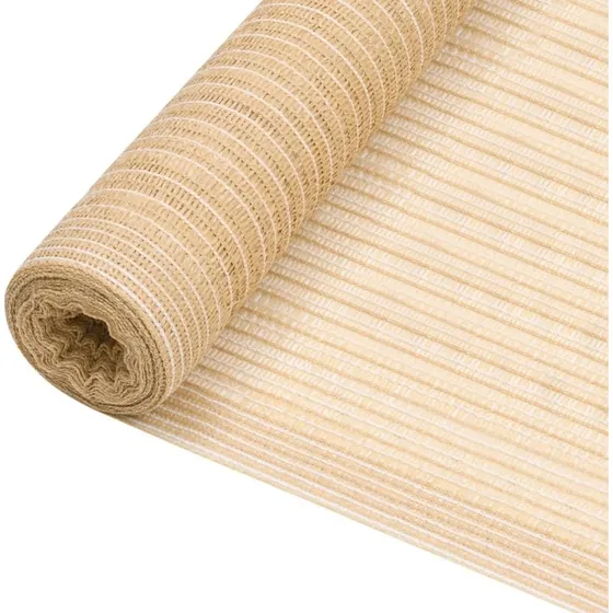 vidaXL Afskærmning 1,5x10 m HDPE 195 g/m² beige