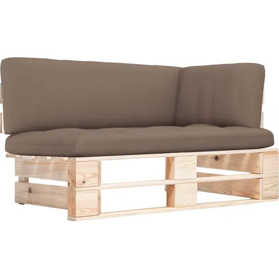 vidaXL Hjørnemodul til pallesofa, imprægneret fyrretræ