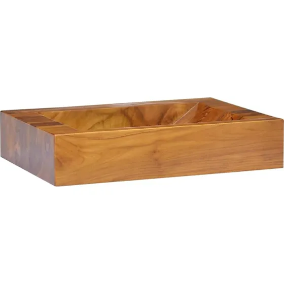 vidaXL Håndvask 50x35x10 cm i massivt teaktræ