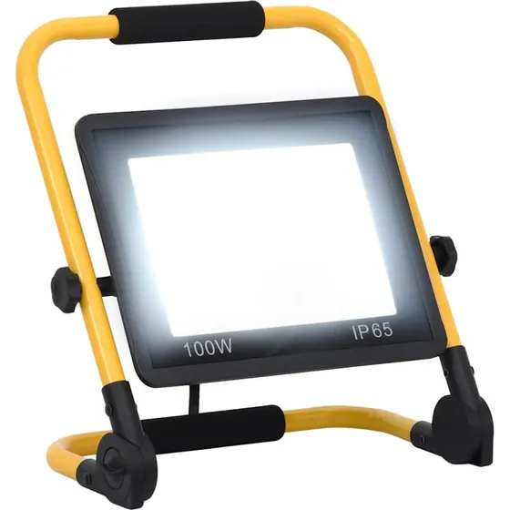 vidaXL LED-projektør med håndtag 100 W kold hvid