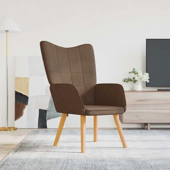 vidaXL lænestol stof brun, 61,5 x 69 x 95,5 cm