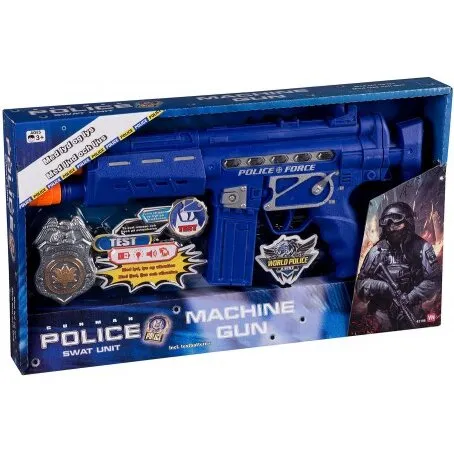 POLICE Machinegun 42198 med lyd, lys og politiskilt