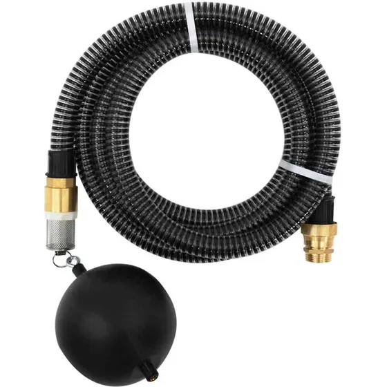 vidaXL Sugeslange 1,1" 7 m med messingkoblinger, sort