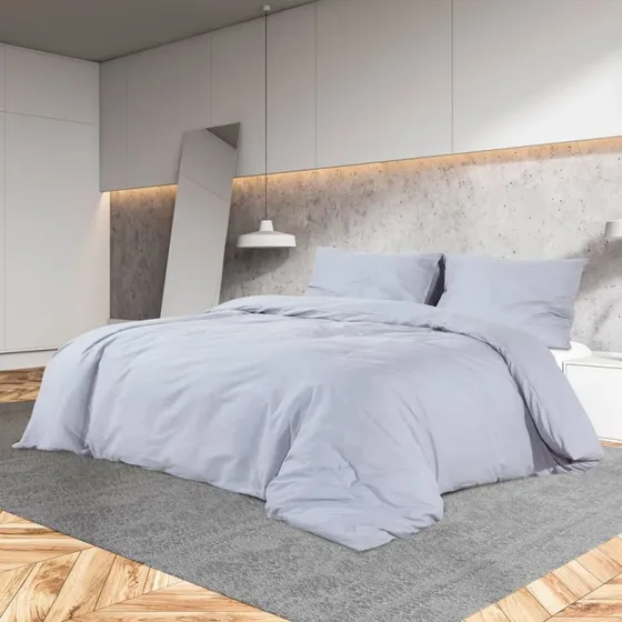 vidaXL Sengetøj 200x220 cm 100% Bomuld Grå
