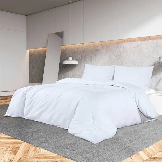 vidaXL Sengetøj 155x220 cm Hvid 100% Bomuld