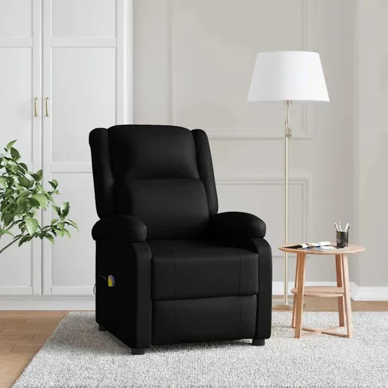 vidaXL massagestol kunstlæder sort