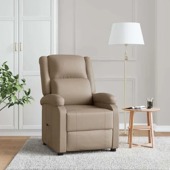 vidaXL lænestol kunstlæder cappuccino