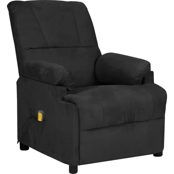 vidaXL Massagestol Mikrofiberstof Sort