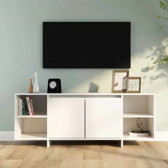 Tv-Bord 130X35X50 Cm Konstrueret Træ - Sort
