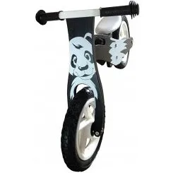 Panda løbecykel i træ med cykeldæk