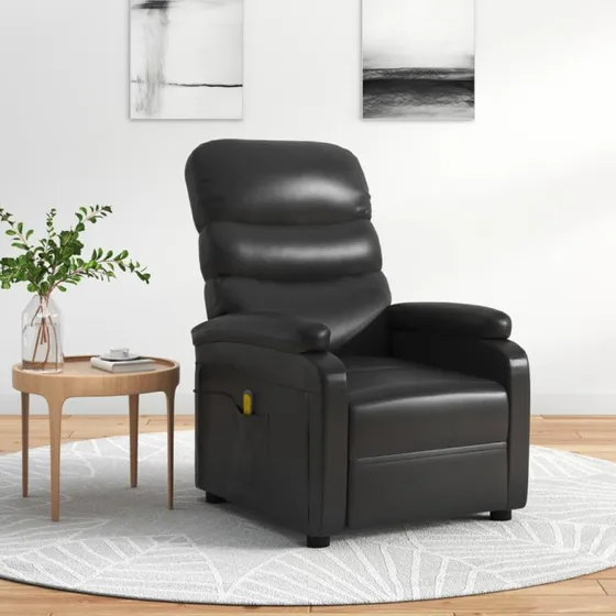 vidaXL massagestol kunstlæder sort