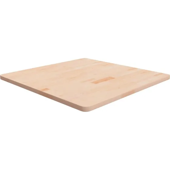 vidaXL firkantet bordplade 80x80x2,5 cm ubehandlet massivt egetræ
