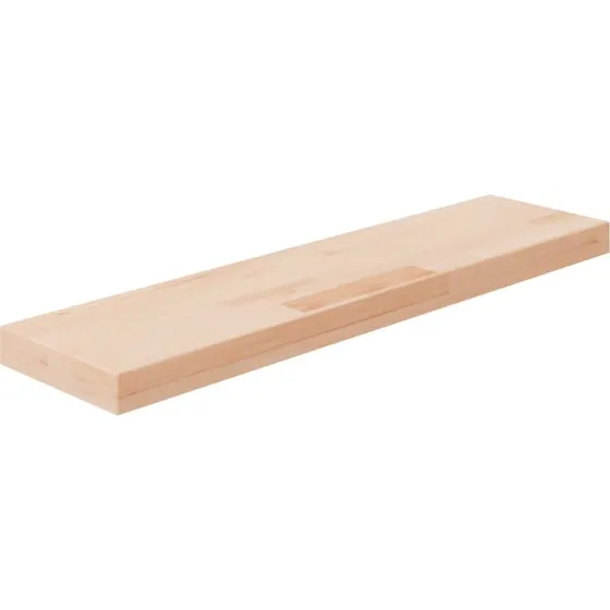 vidaXL Hyldeplade 80x20x4 cm ubehandlet massivt egetræ